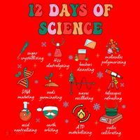 12 Days Of Science Scientist Teacher Christmas Science Xmas Santa Hat thumb 1