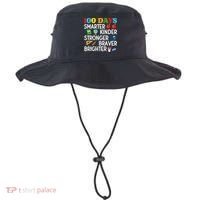 100 Days Of School 100th Day Smarter Stronger Kinder Brighter Braver Bucket Hat thumb 0