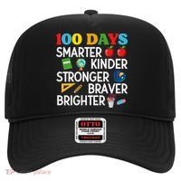 100 Days Of School 100th Day Smarter Stronger Kinder Brighter Braver Hat thumb 0