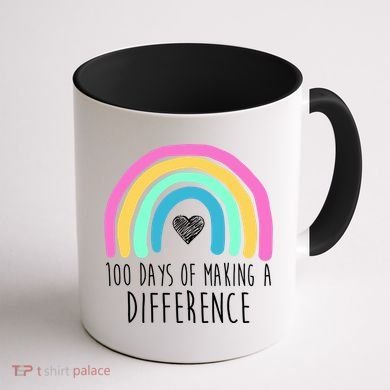 100 Days Of Making A Difference 100th Day Of School Coffee Mug back