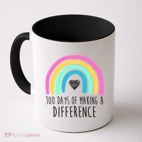 100 Days Of Making A Difference 100th Day Of School Coffee Mug thumb 0