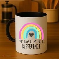 100 Days Of Making A Difference 100th Day Of School Coffee Mug thumb 4