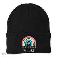 100 Days Of Making A Difference 100th Day Of School Beanie thumb 0