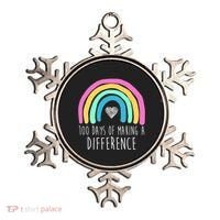 100 Days Of Making A Difference 100th Day Of School Ornament thumb 0