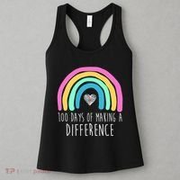 100 Days Of Making A Difference 100th Day Of School Women's Tank Top thumb 3