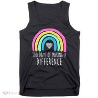 100 Days Of Making A Difference 100th Day Of School Tank Top thumb 0