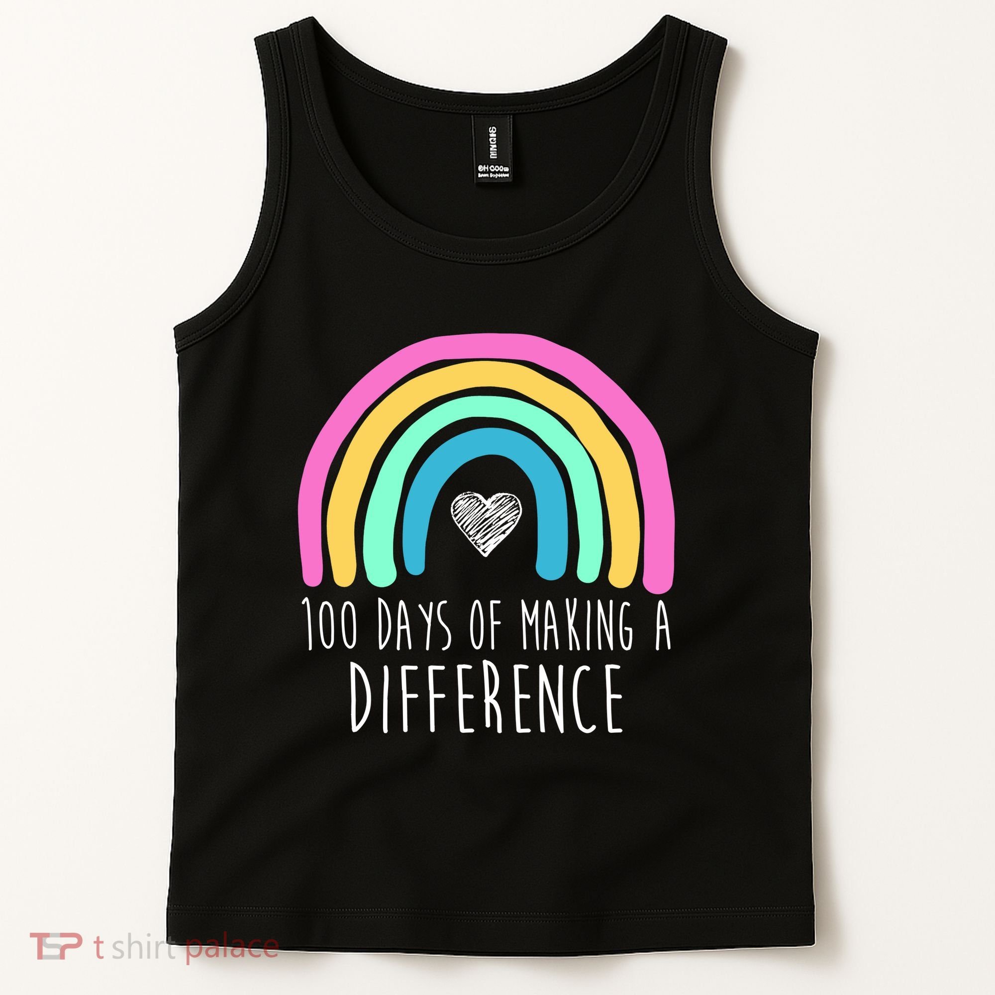 100 Days Of Making A Difference 100th Day Of School Tank Top