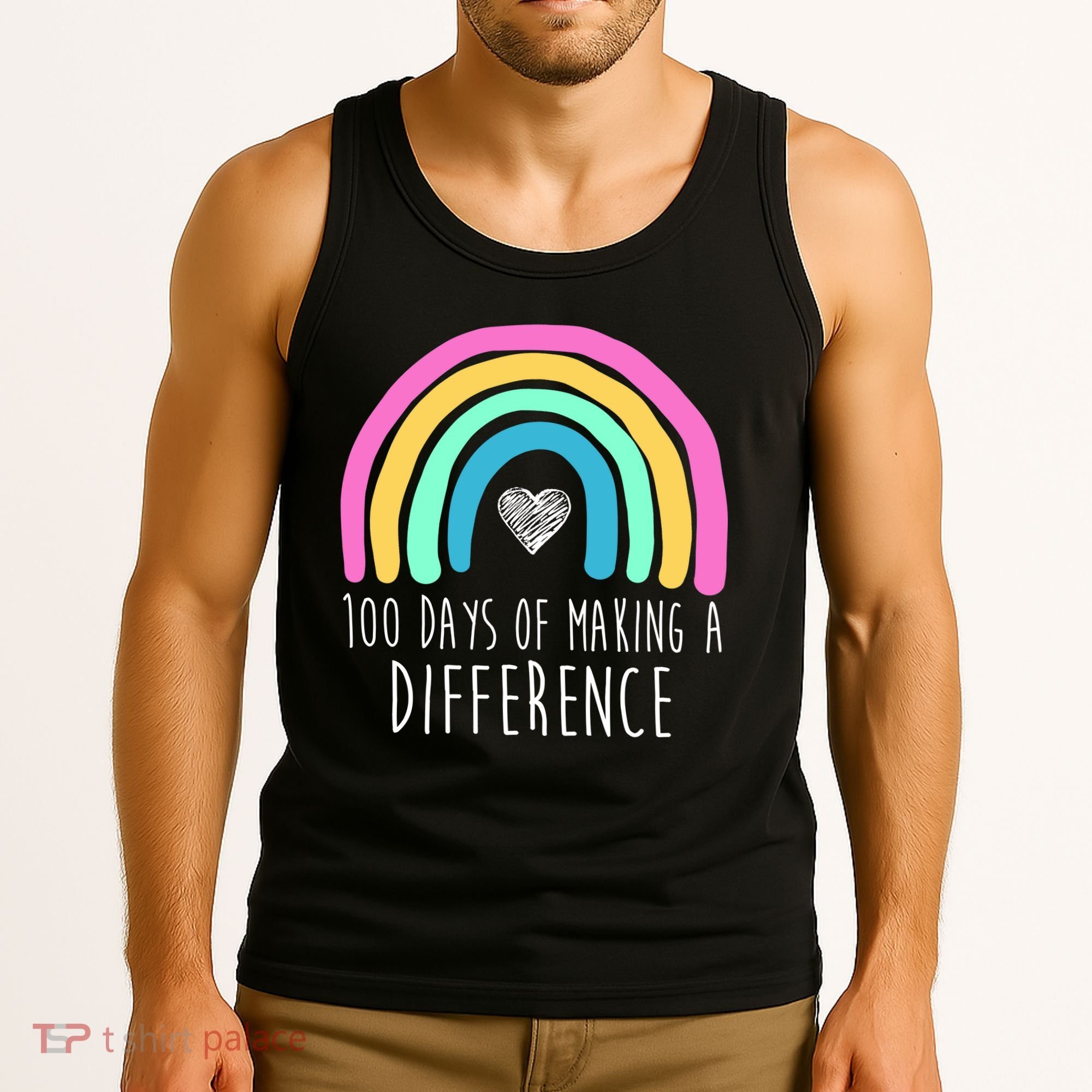 100 Days Of Making A Difference 100th Day Of School Tank Top