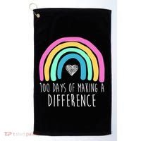 100 Days Of Making A Difference 100th Day Of School Golf Towel thumb 0