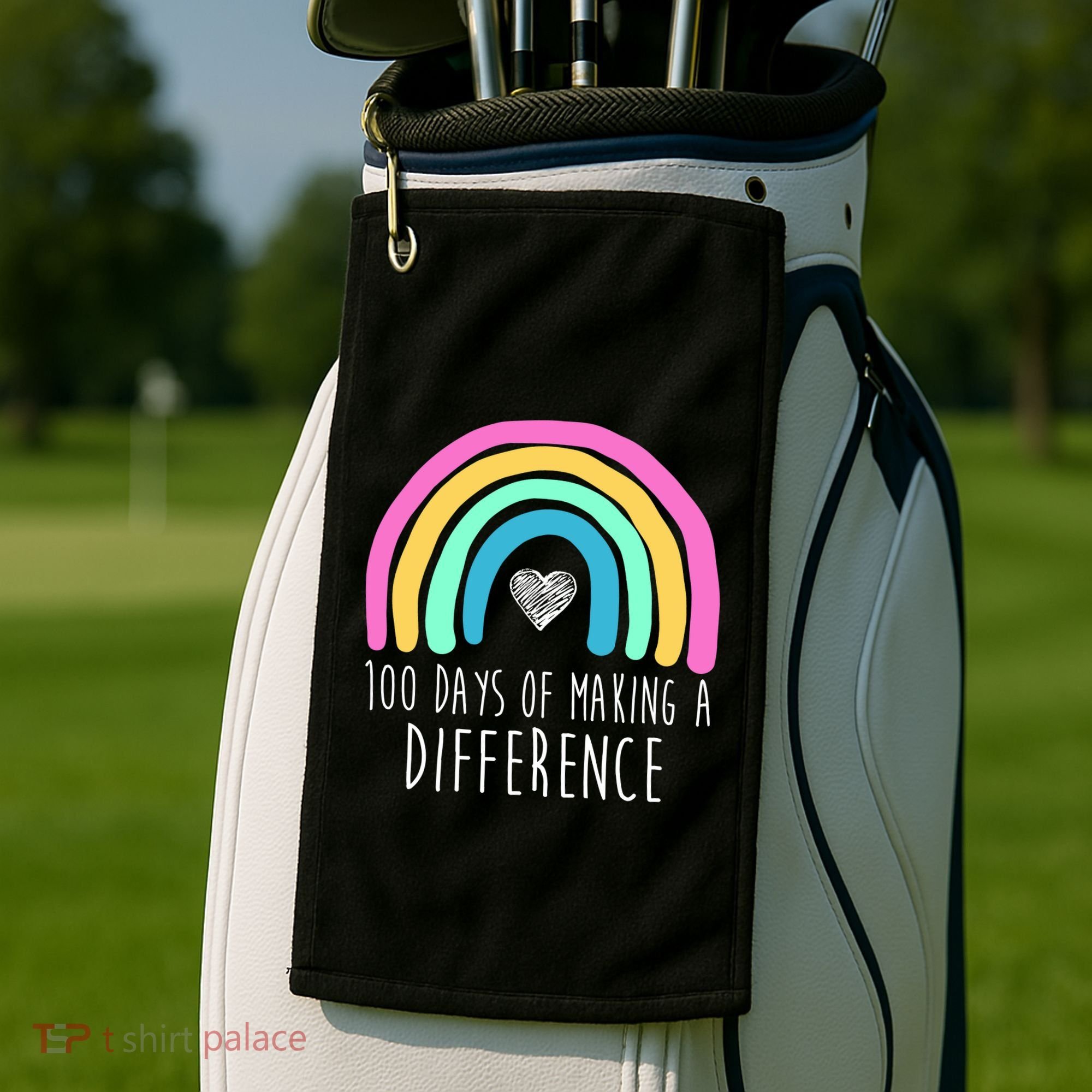 100 Days Of Making A Difference 100th Day Of School Golf Towel