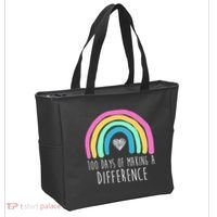 100 Days Of Making A Difference 100th Day Of School Tote Bag thumb 2