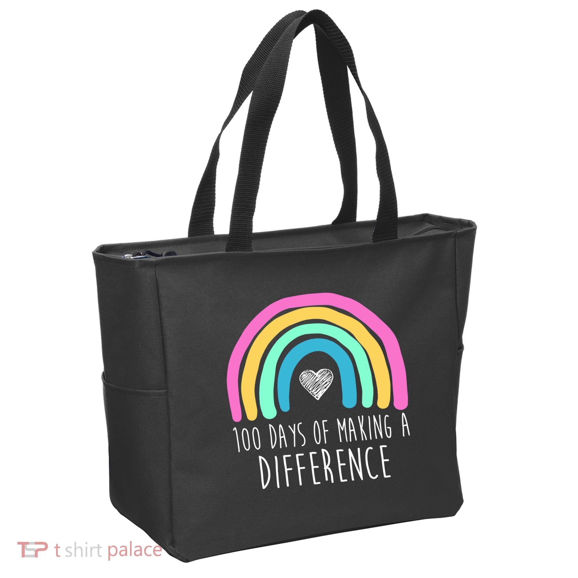 100 Days Of Making A Difference 100th Day Of School Tote Bag