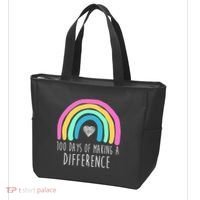 100 Days Of Making A Difference 100th Day Of School Tote Bag thumb 3