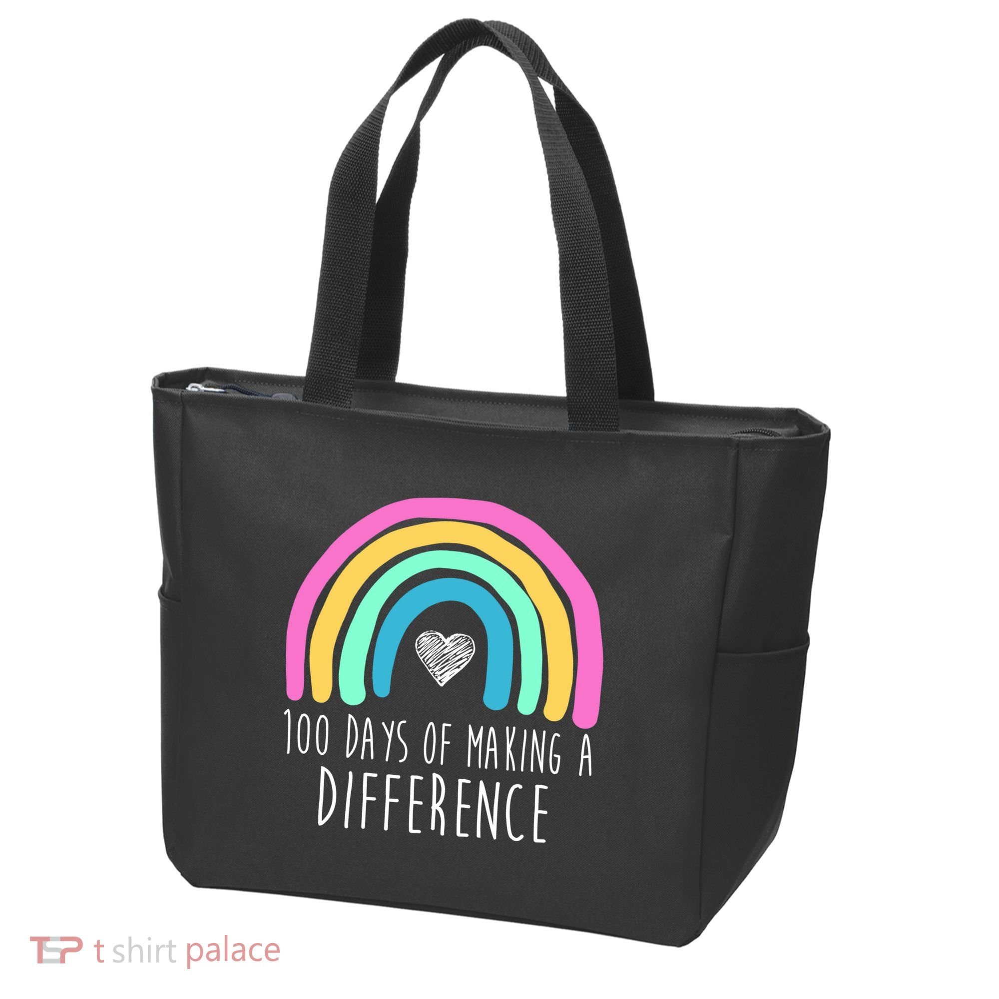 100 Days Of Making A Difference 100th Day Of School Tote Bag