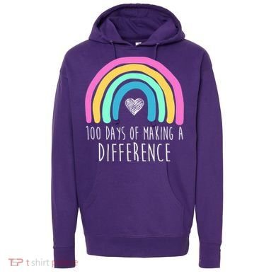 100 Days Of Making A Difference 100th Day Of School Hoodie