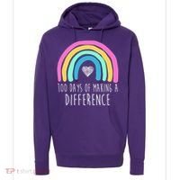 100 Days Of Making A Difference 100th Day Of School Hoodie thumb 0