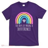 100 Days Of Making A Difference 100th Day Of School T-Shirt thumb 0
