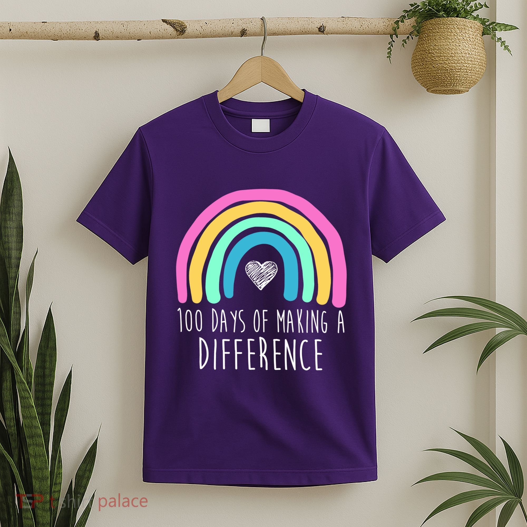 100 Days Of Making A Difference 100th Day Of School T-Shirt