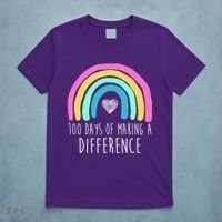 100 Days Of Making A Difference 100th Day Of School T-Shirt thumb 5