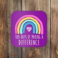 100 Days Of Making A Difference 100th Day Of School Coaster thumb 0