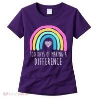 100 Days Of Making A Difference 100th Day Of School Women's T-Shirt thumb 0