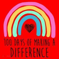 100 Days Of Making A Difference 100th Day Of School Santa Hat thumb 1