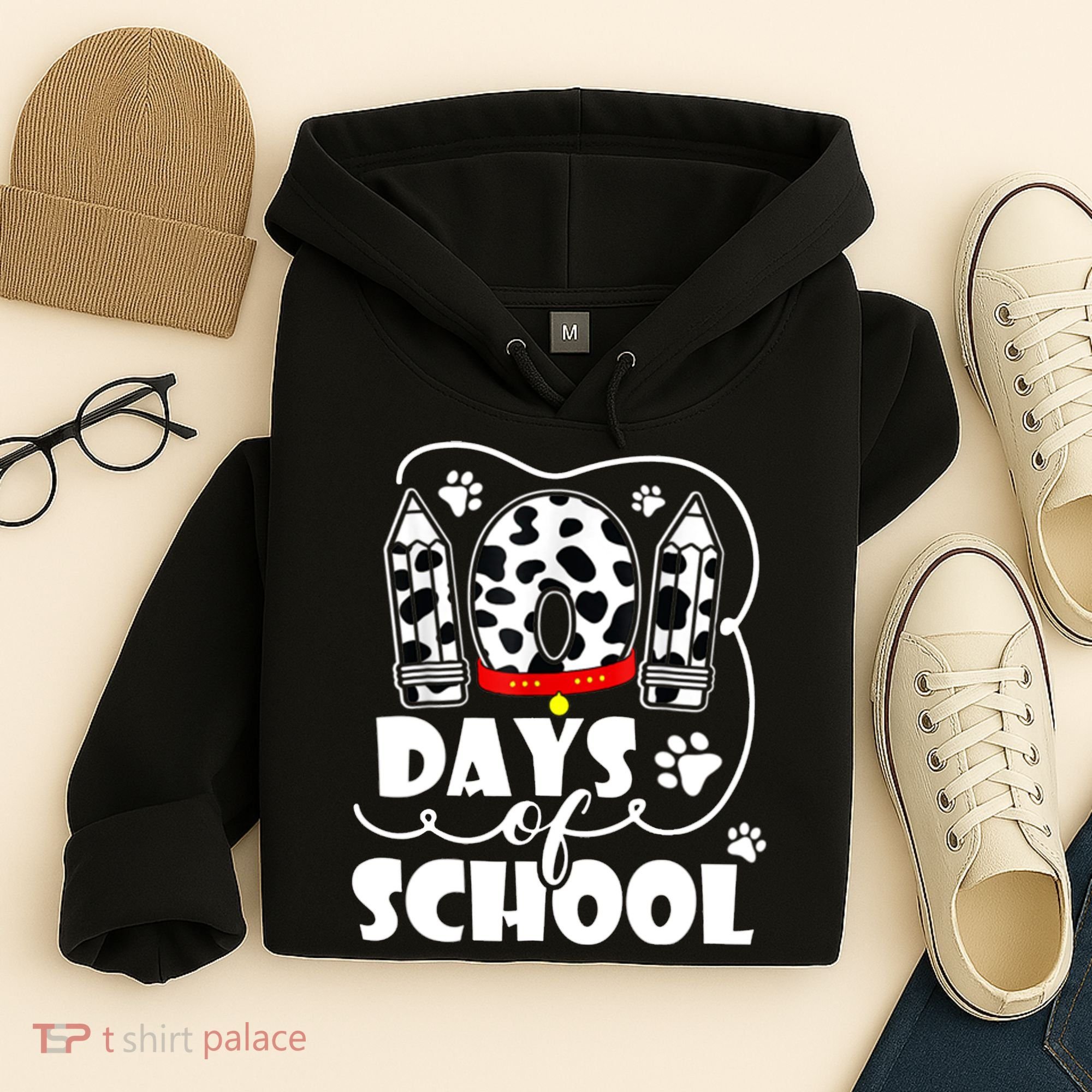 101 Days Of School Dalmatian Logo Hoodie