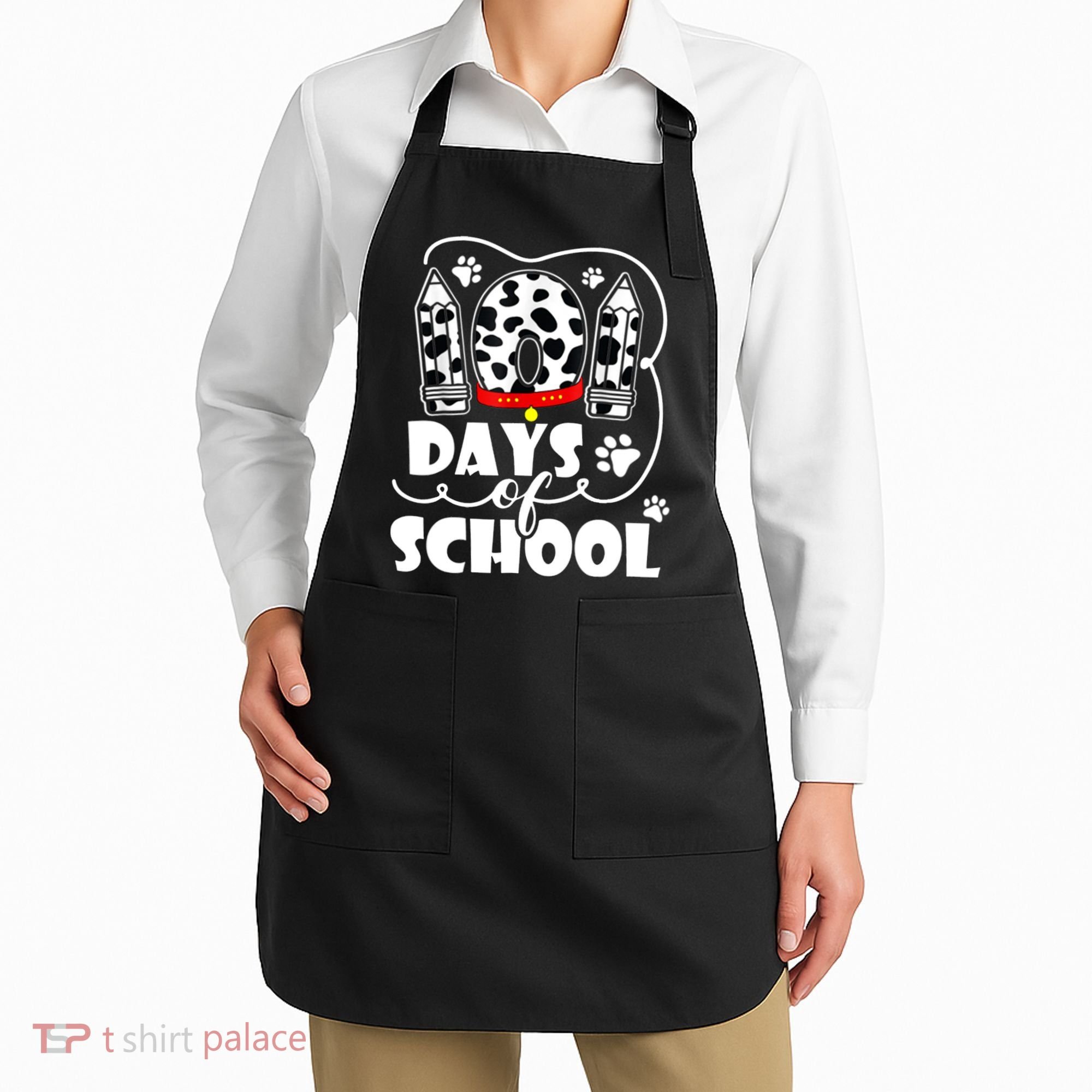 101 Days Of School Dalmatian Logo Apron