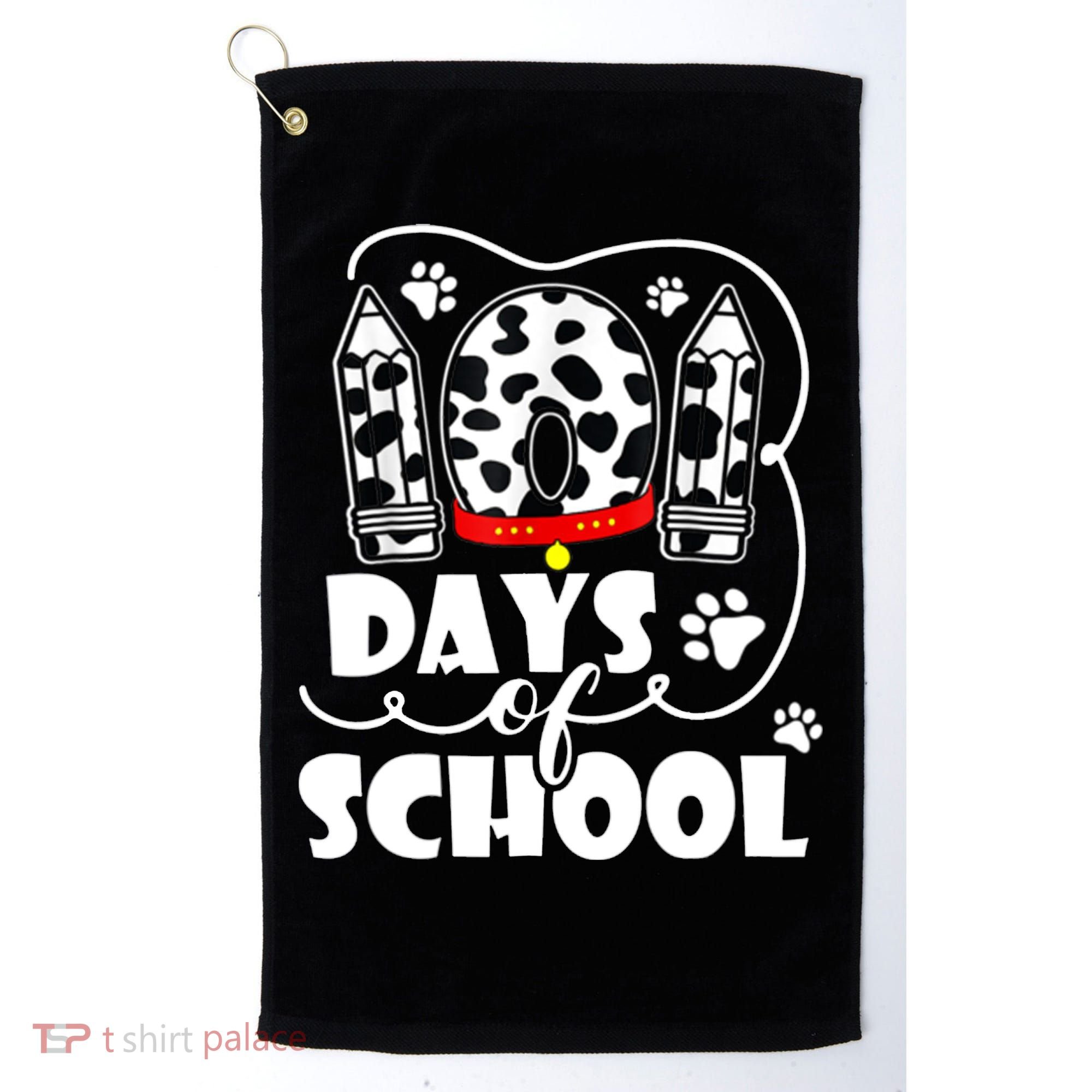 101 Days Of School Dalmatian Logo Golf Towel