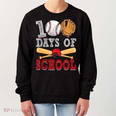 100 Days Of School Baseball Lover Women's Sweatshirt