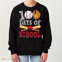 100 Days Of School Baseball Lover Women's Sweatshirt thumb 0