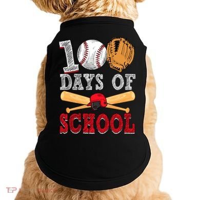 100 Days Of School Baseball Lover Doggie Tank