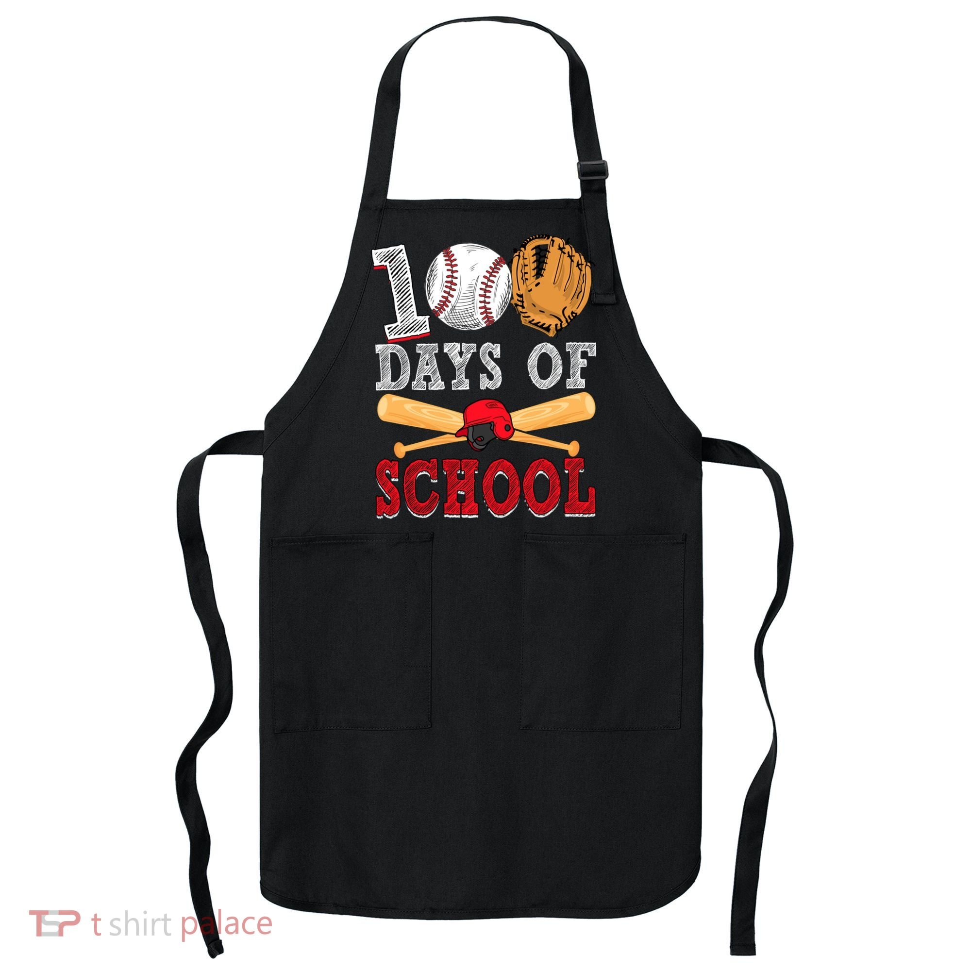 100 Days Of School Baseball Lover Apron
