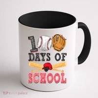 100 Days Of School Baseball Lover Coffee Mug thumb 1