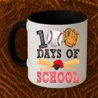 100 Days Of School Baseball Lover Coffee Mug thumb 2