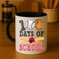 100 Days Of School Baseball Lover Coffee Mug thumb 4