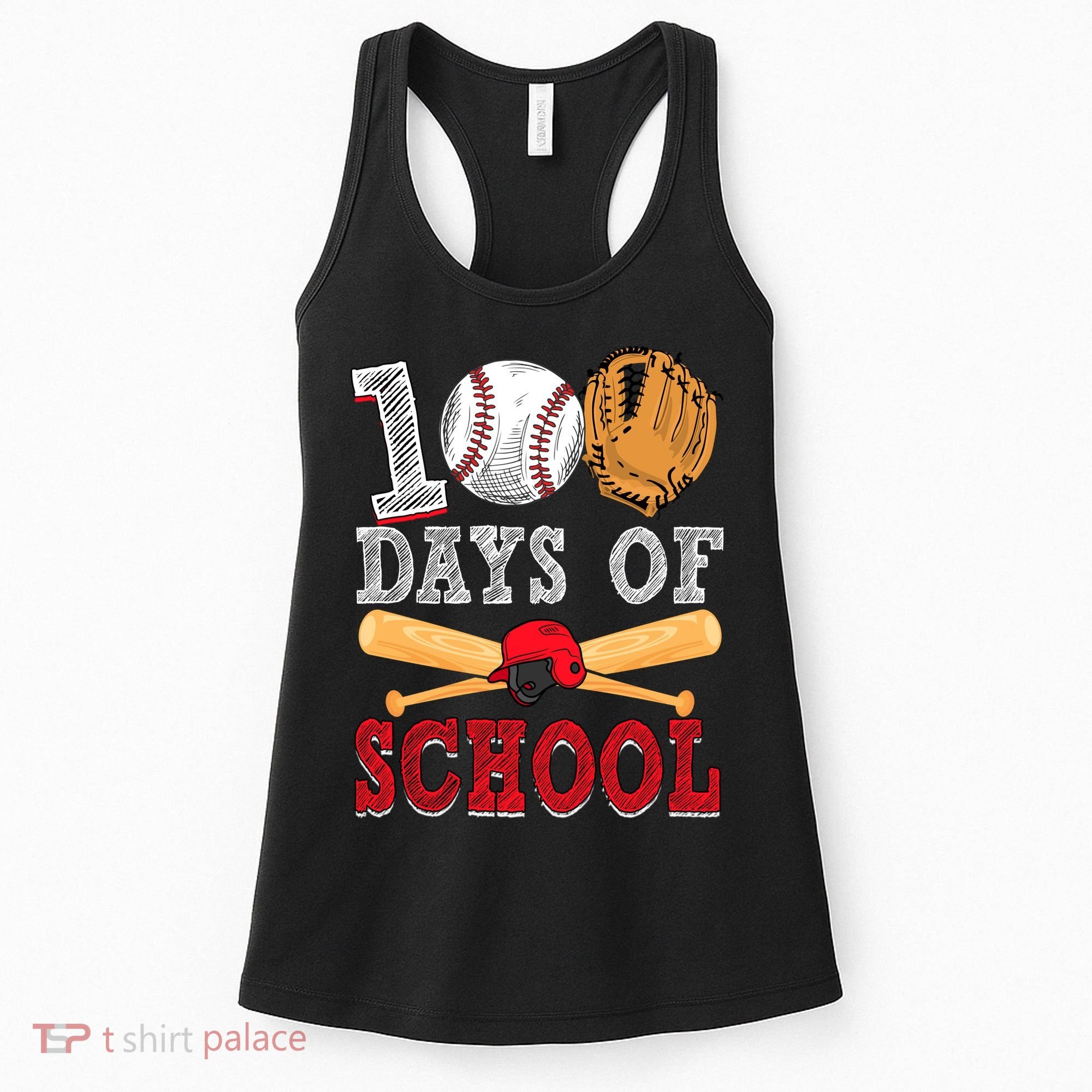 100 Days Of School Baseball Lover Women's Tank Top