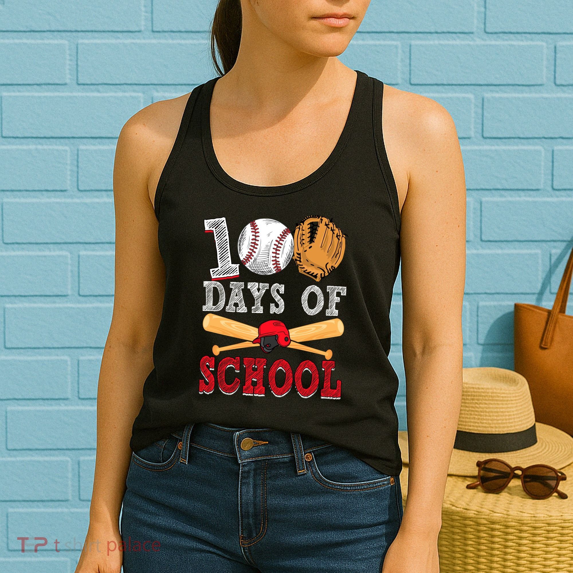 100 Days Of School Baseball Lover Women's Tank Top