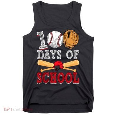 100 Days Of School Baseball Lover Tank Top