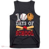 100 Days Of School Baseball Lover Tank Top thumb 0