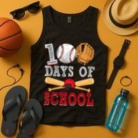 100 Days Of School Baseball Lover Tank Top thumb 4