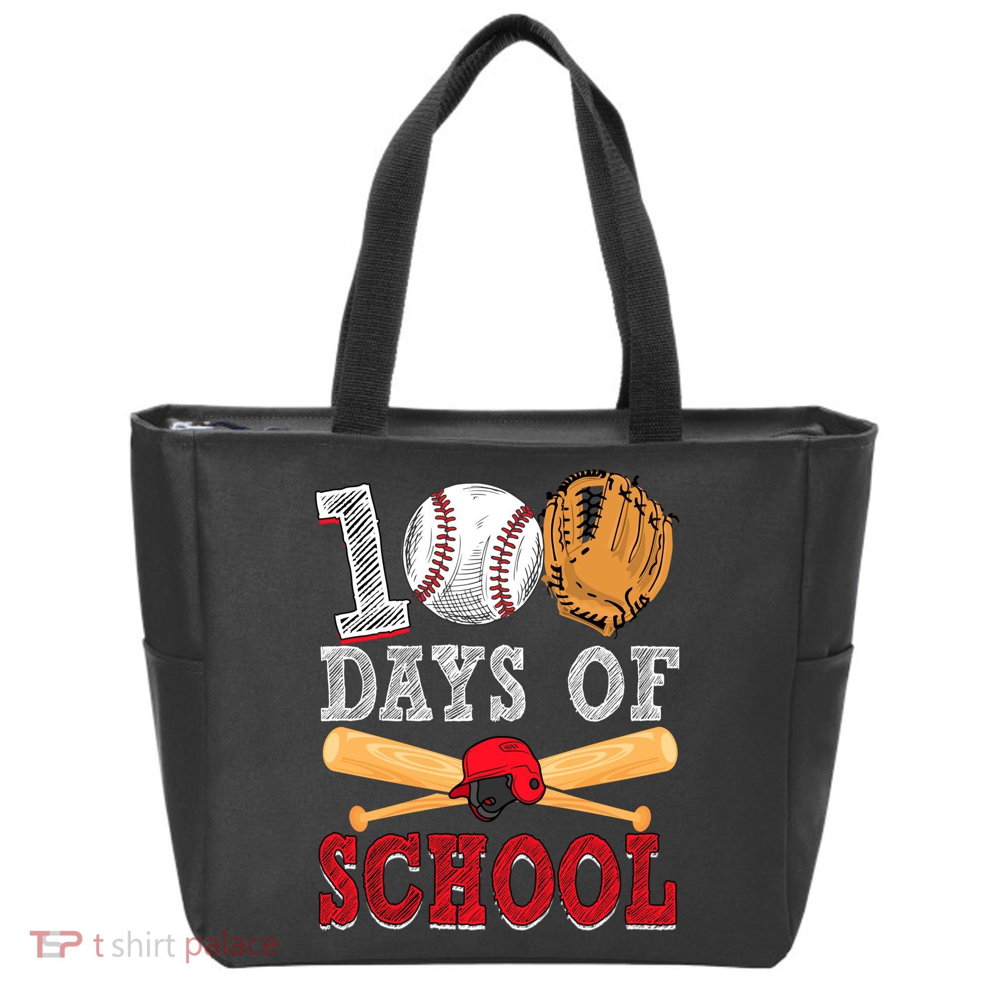 100 Days Of School Baseball Lover Tote Bag