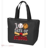 100 Days Of School Baseball Lover Tote Bag thumb 3