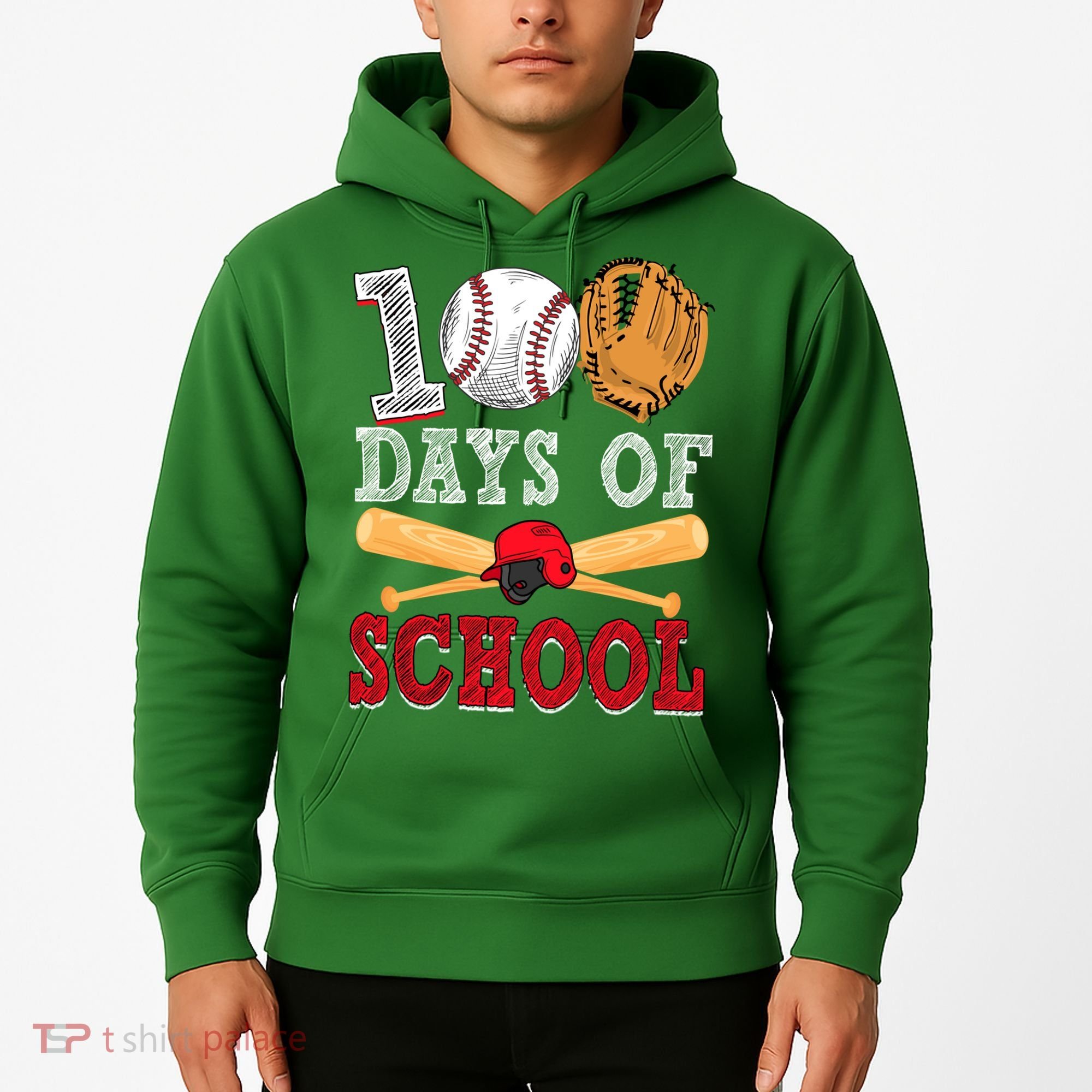 100 Days Of School Baseball Lover Hoodie