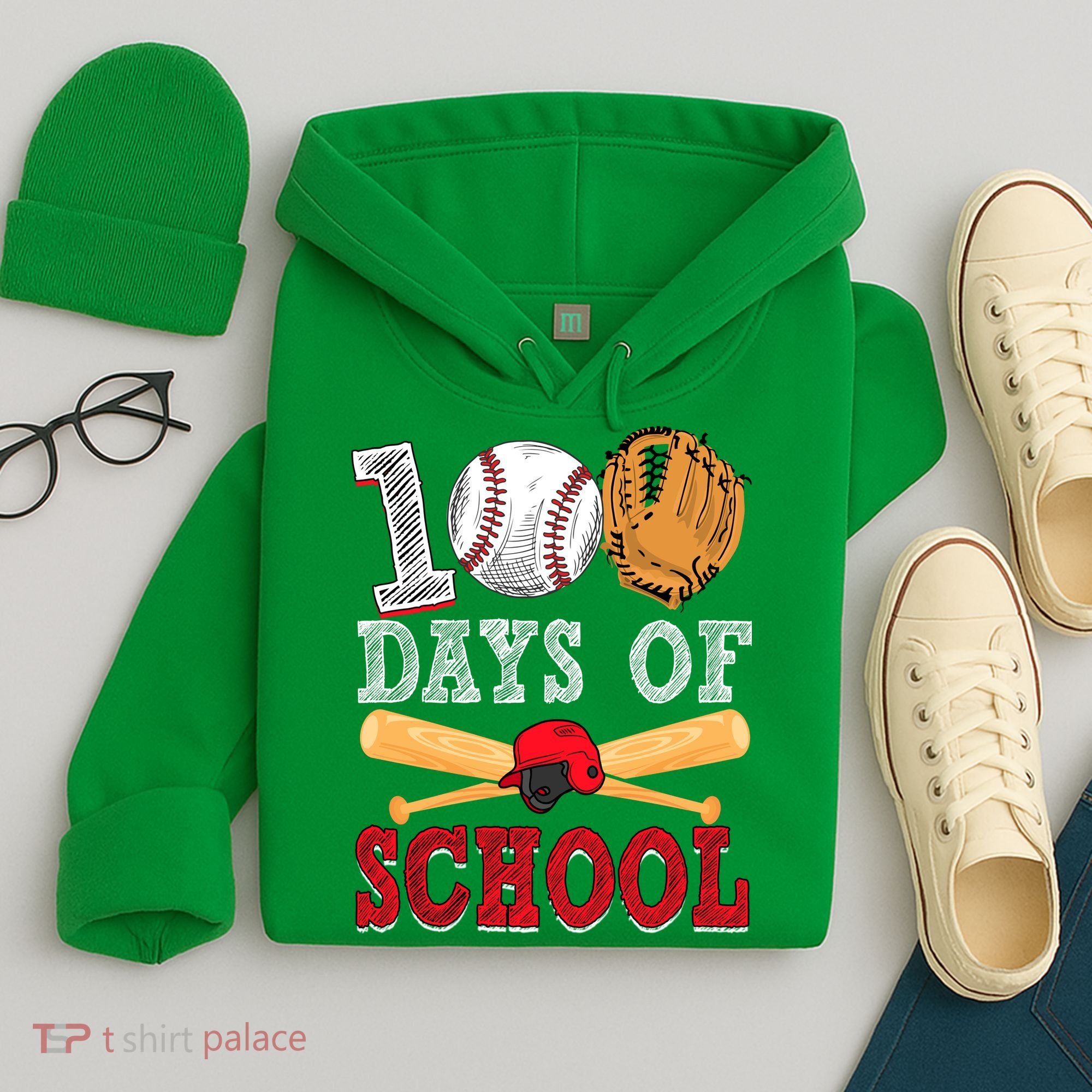 100 Days Of School Baseball Lover Hoodie