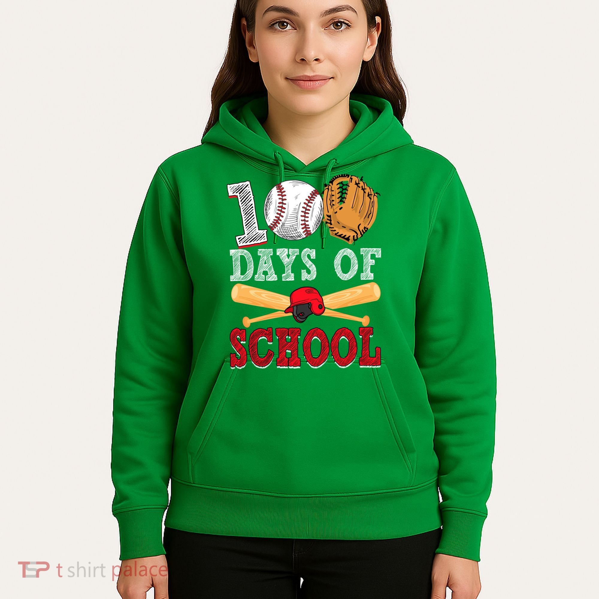 100 Days Of School Baseball Lover Hoodie