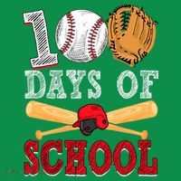 100 Days Of School Baseball Lover Long Sleeve Shirt thumb 2