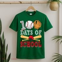 100 Days Of School Baseball Lover T-Shirt thumb 2