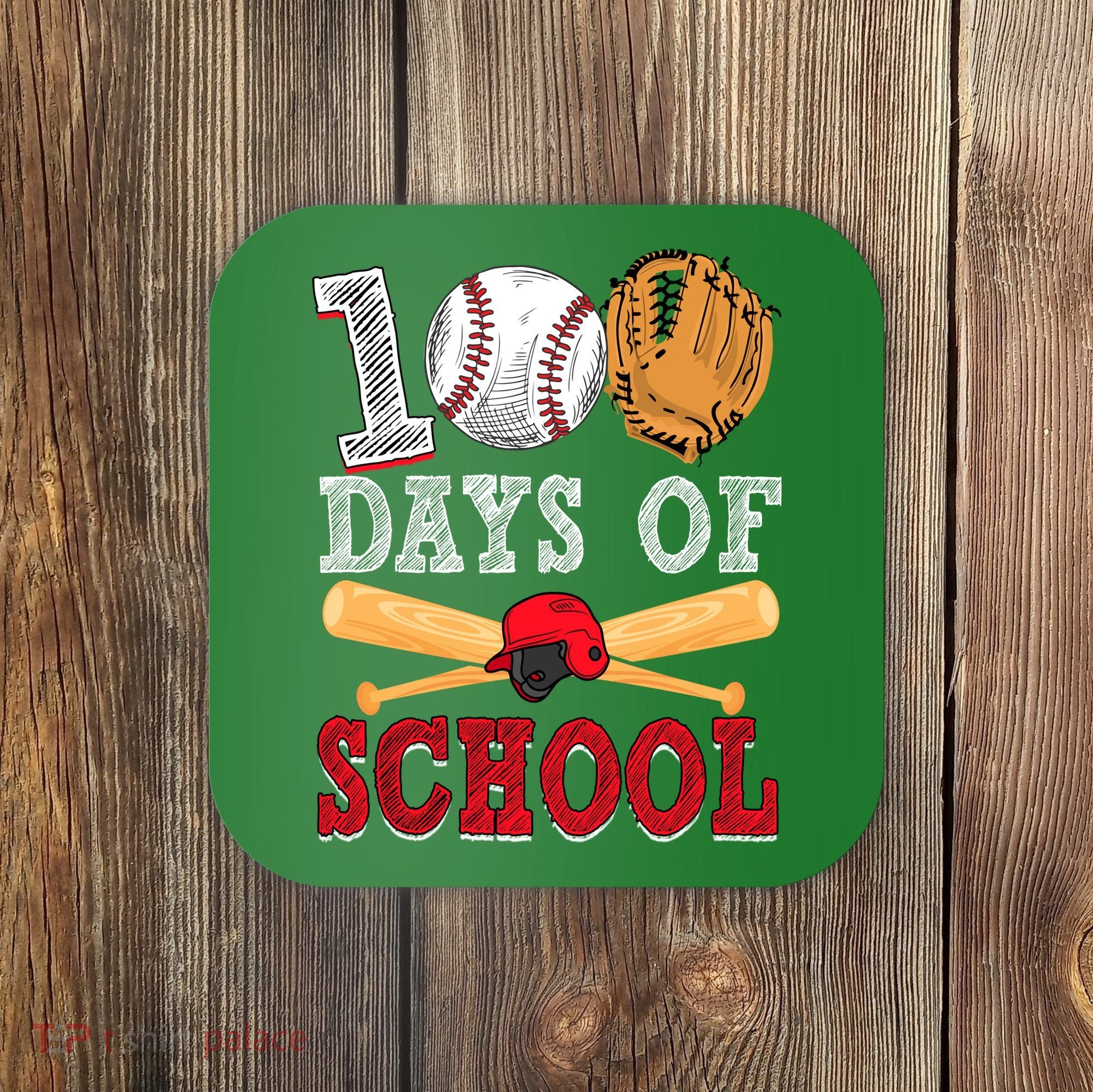 100 Days Of School Baseball Lover Coaster
