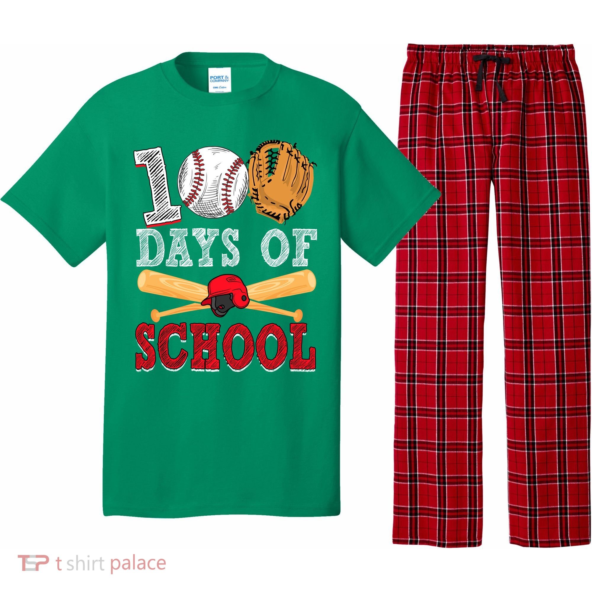 100 Days Of School Baseball Lover Pajama Set